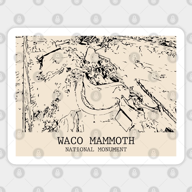 Waco Mammoth National Monument Sticker by Lakeric
